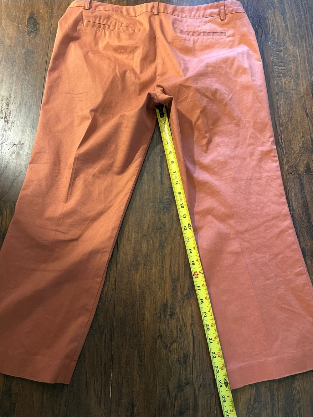 J Crew Salmon Colored City Fit Cropped Stretch Cotton Twill Pant Size 14